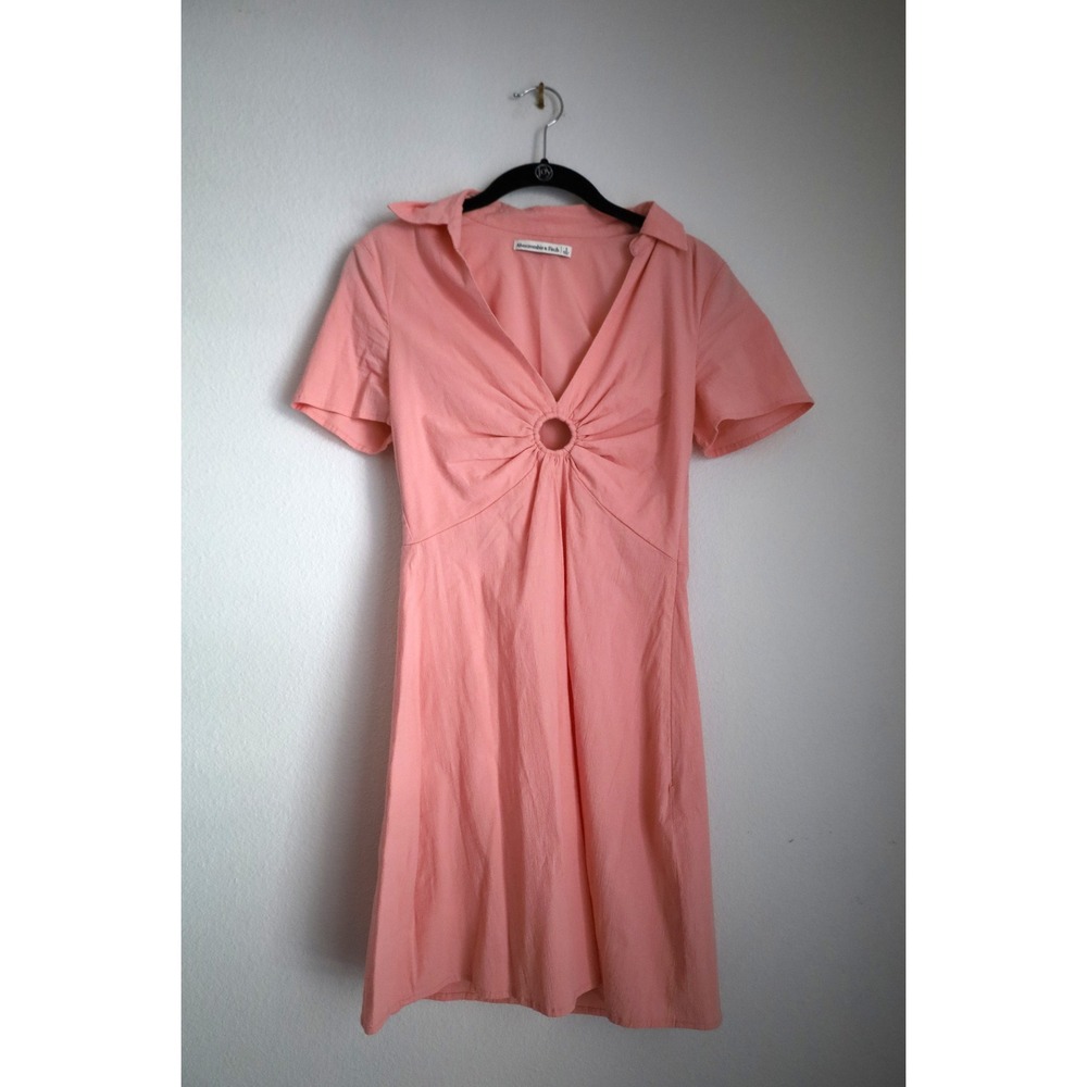 Abercrombie & Fitch Mini Dress Collared‎ Ring Detail Short Sleeve S
